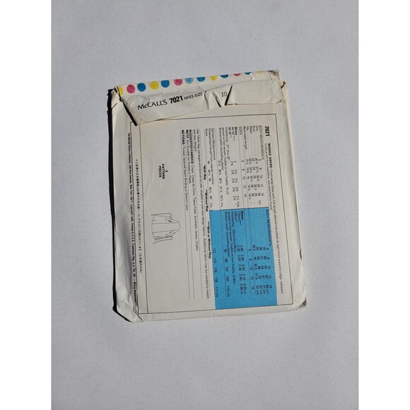 Vintage McCall’s 7021 Halston Wrap Dress Pattern (Uncut) - Picture 2 of 3